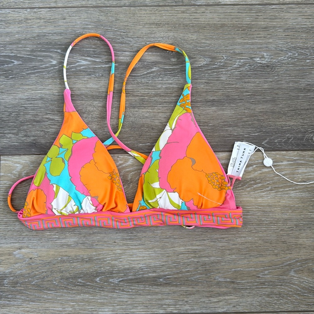 Trina Turk Swim & Spa Reversible Halter Tie Bikini Top
